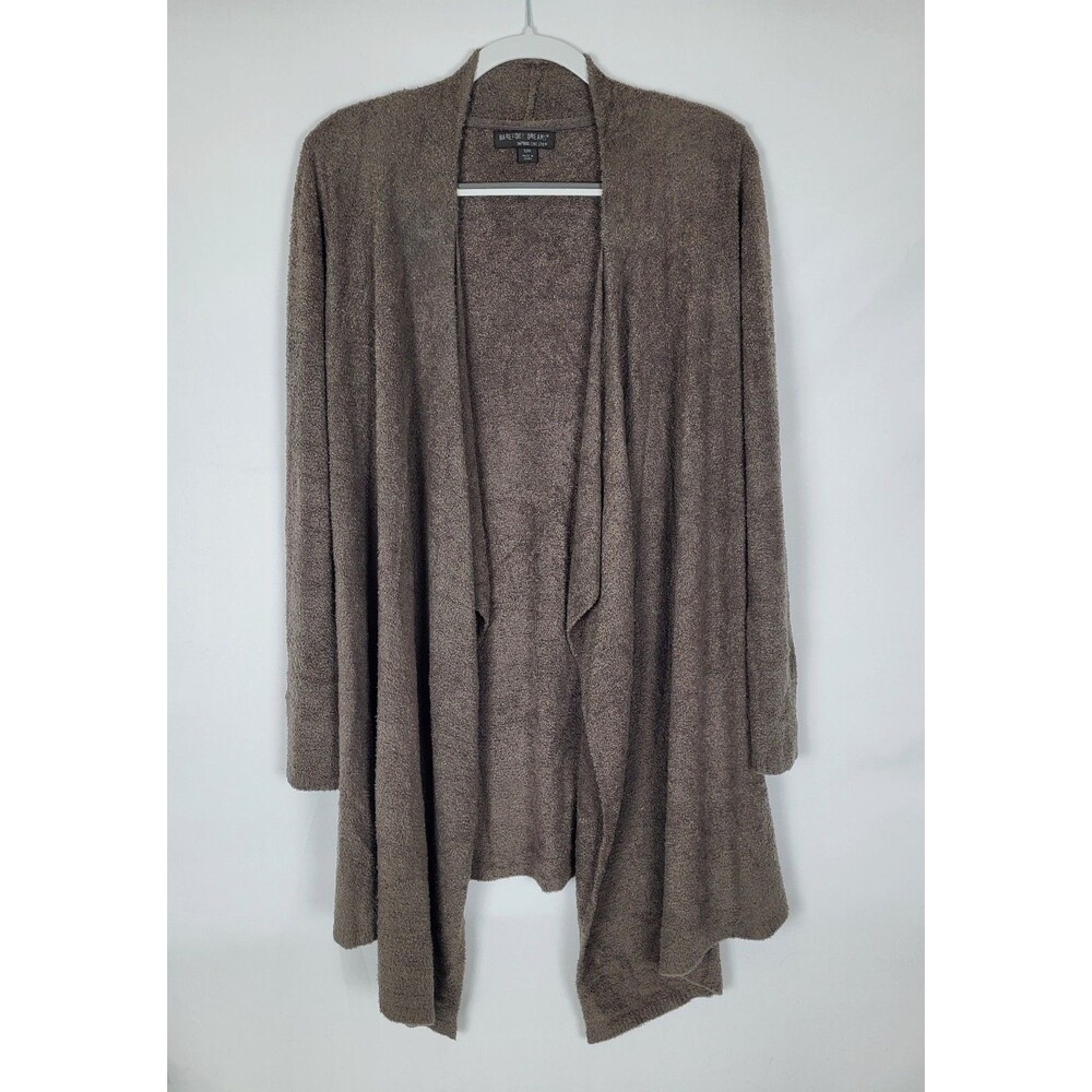 Barefoot Dreams Bamboo ChicLite Open Cardigan Sweater Size S/M Brown